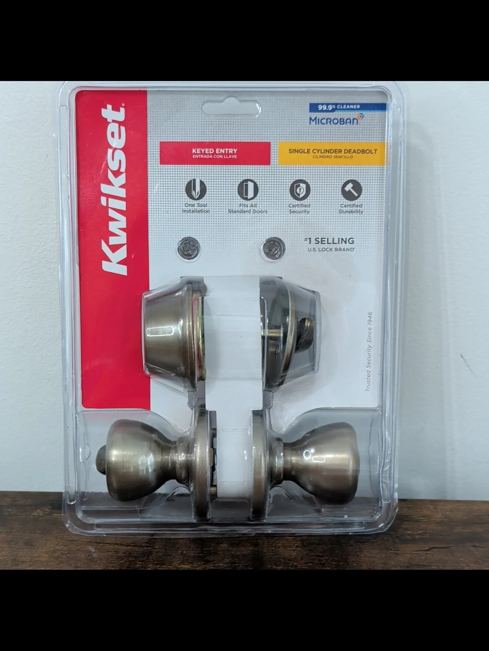 Satin Nickel Interior Passage Door Knob Set